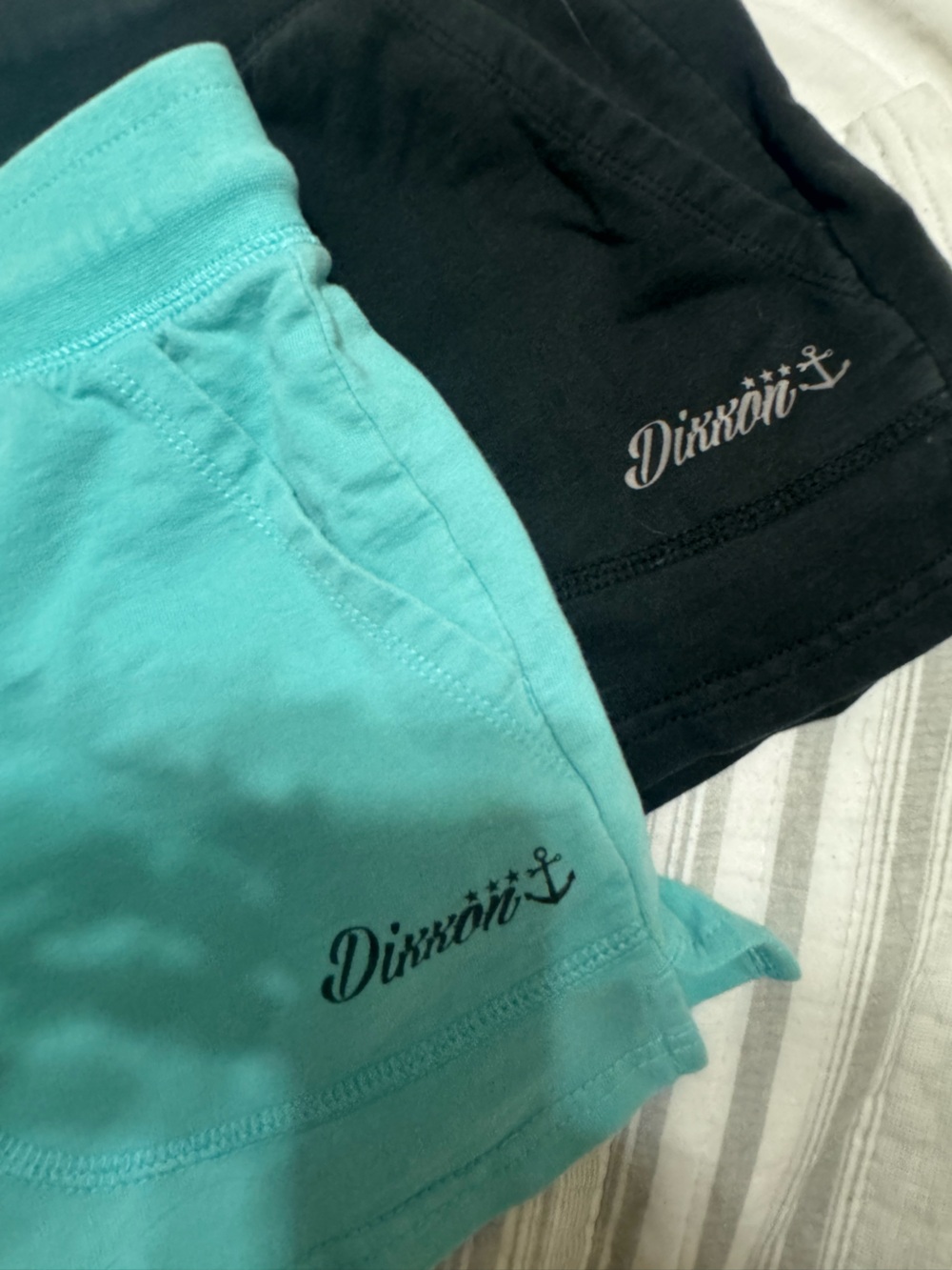 DIXXON Womens lounge Turquoise, Black & White Drawstring Shorts Trio - Picture 2 of 3